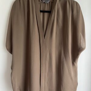 Vince Olive/Brown Silk Women's Blouse size M